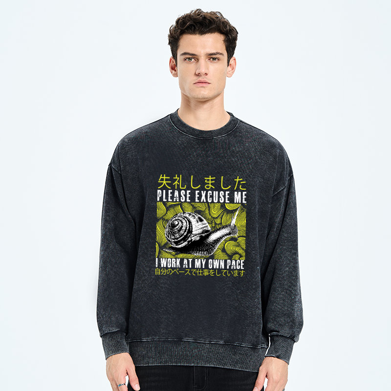 Tokyo-Tiger Snails That Work According To Their Own Rules Washed Sweatshirt