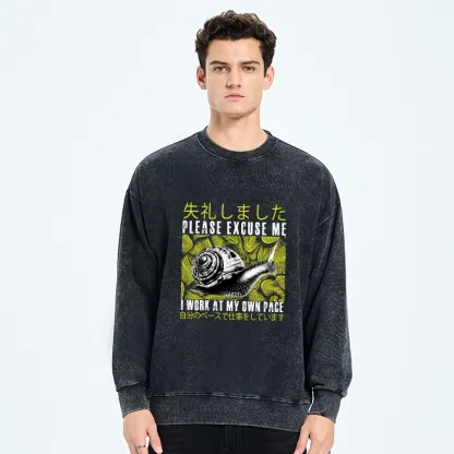 Tokyo-Tiger Snails That Work According To Their Own Rules Washed Sweatshirt