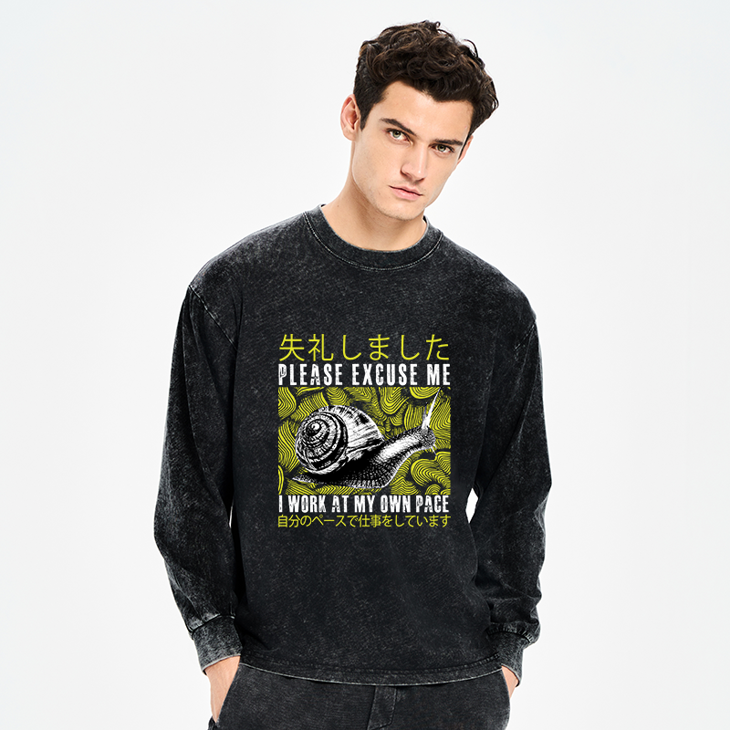 Tokyo-Tiger Snails That Work According To Their Own Rules Washed Long Sleeve T-Shirt