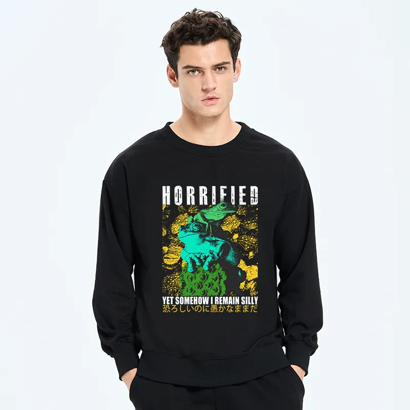 Tokyo-Tiger Horrified Two Frogs Funny Sweatshirt