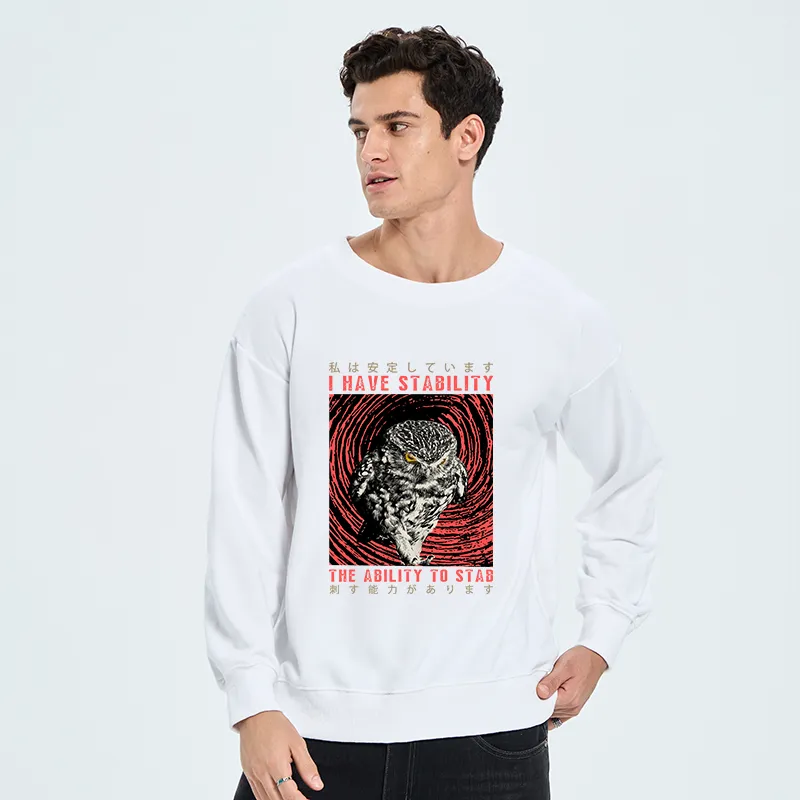 Tokyo-Tiger I Have Stability Owl Sweatshirt