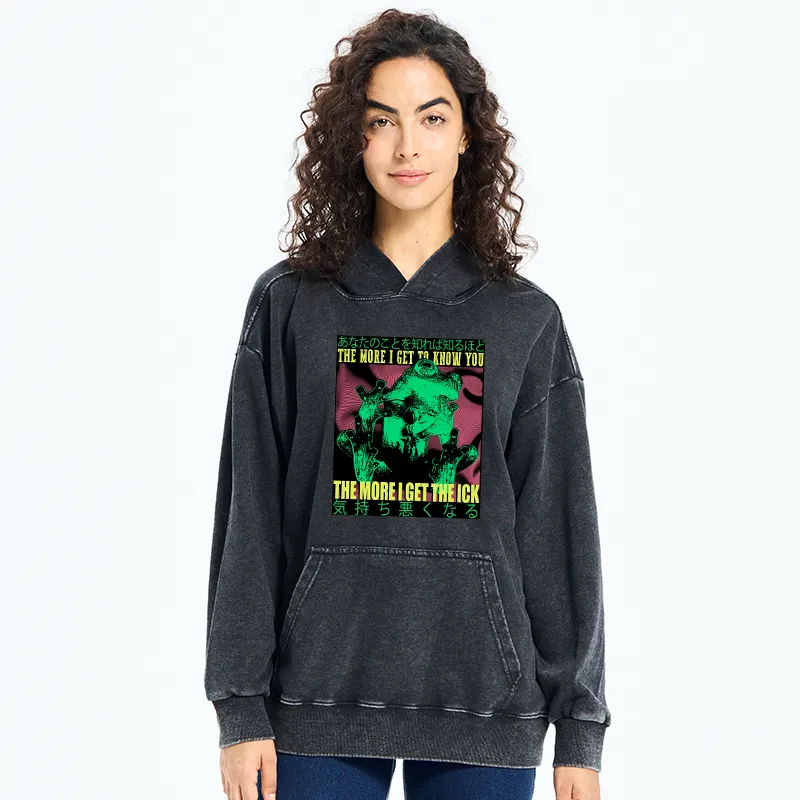 Tokyo-Tiger Scary Frog Japanese Washed Hoodie