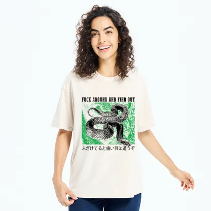 Tokyo-Tiger Cold And Heartless Snake Washed T-Shirt