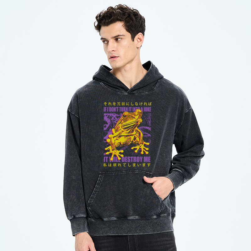 Tokyo-Tiger A Frog Prone To Emotional Breakdown Washed Hoodie