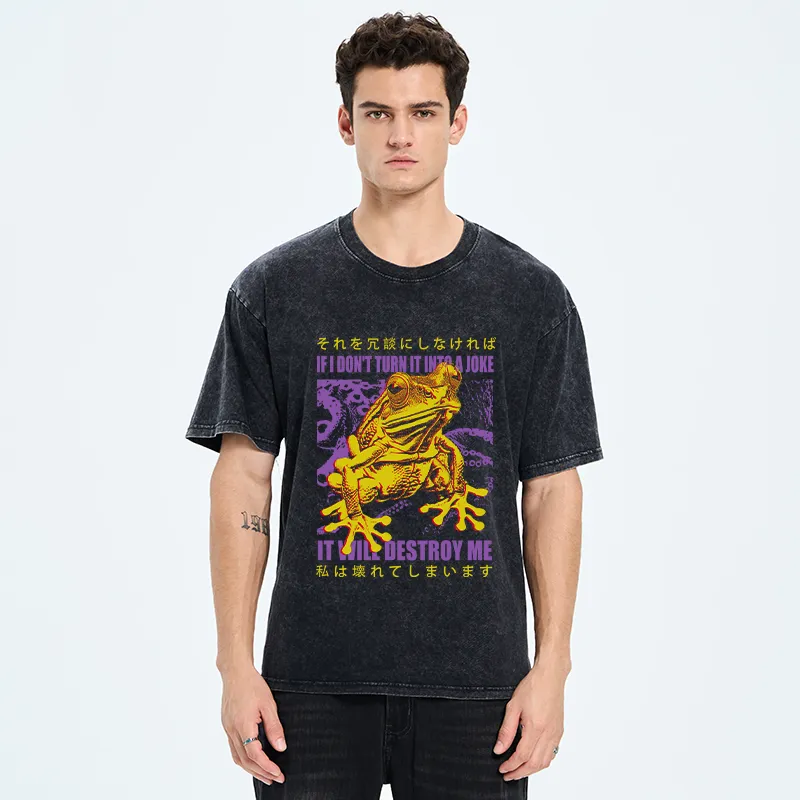 Tokyo-Tiger A Frog Prone To Emotional Breakdown Washed T-Shirt