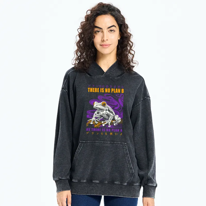 Tokyo-Tiger Thers Is No Plan B Frog Washed Hoodie