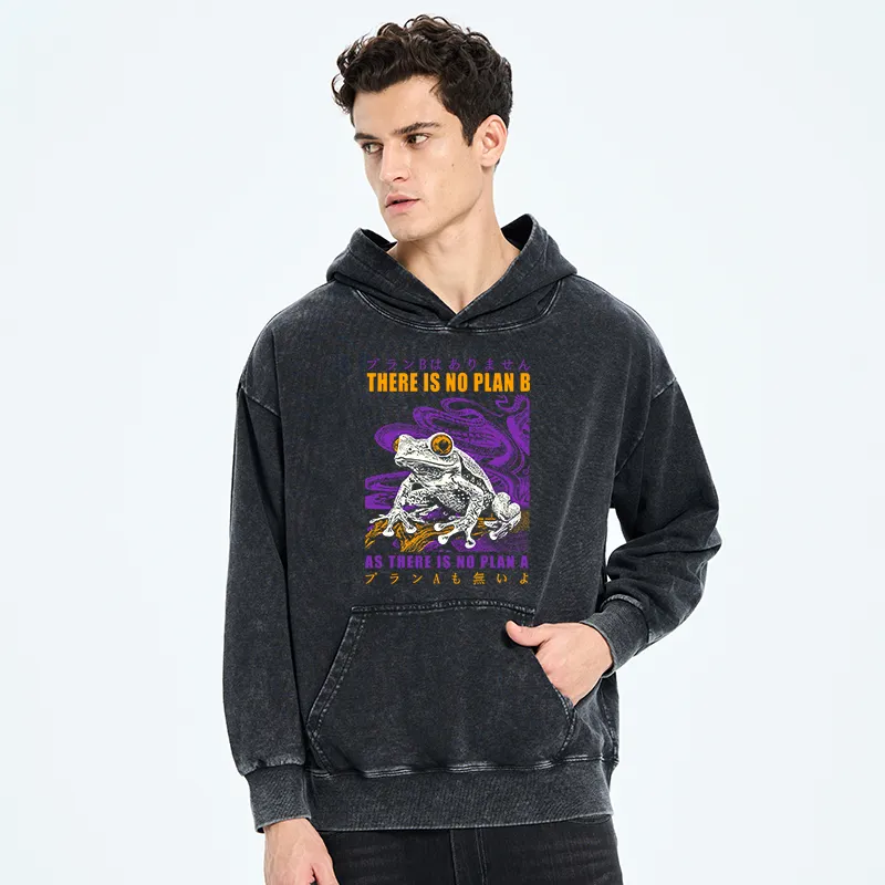 Tokyo-Tiger Thers Is No Plan B Frog Washed Hoodie
