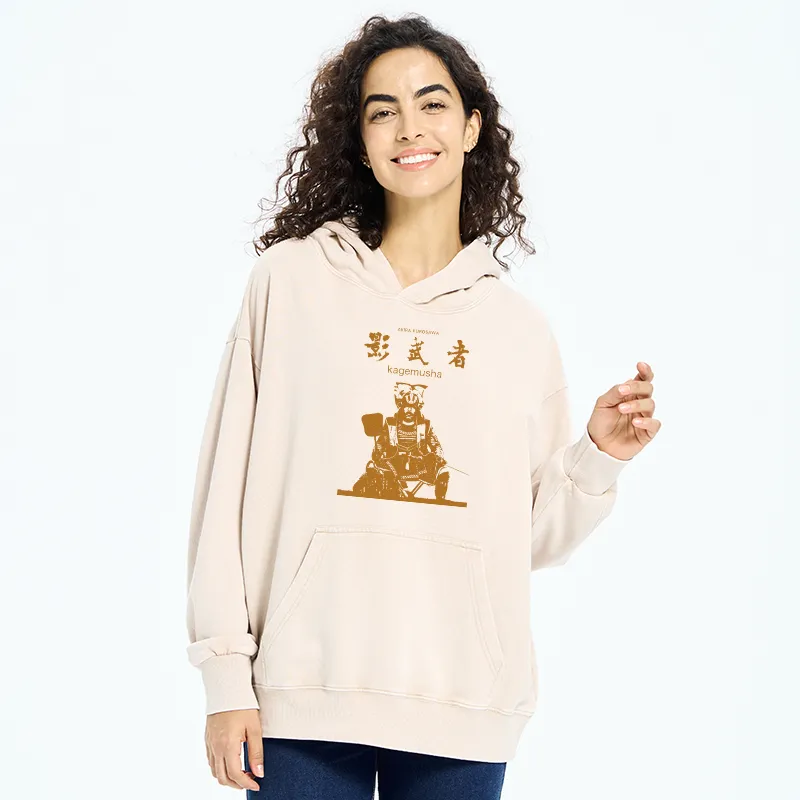 Tokyo-Tiger Japanese Shadow Samurai Washed Hoodie