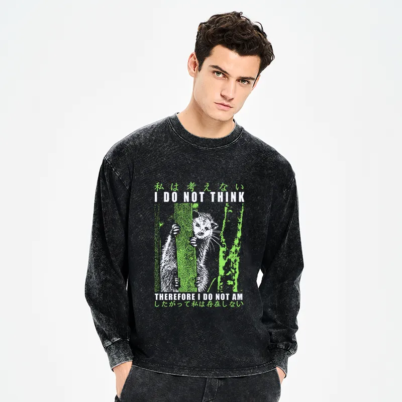 Tokyo-Tiger Stupid Possum Japan Washed Long Sleeve T-Shirt