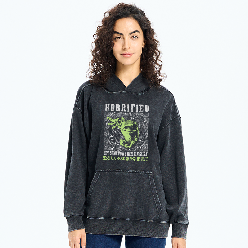 Tokyo-Tiger Silly Frog Japanese Washed Hoodie