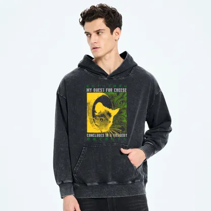 Tokyo-Tiger Mouse Has A Passion For Cheese Washed Hoodie