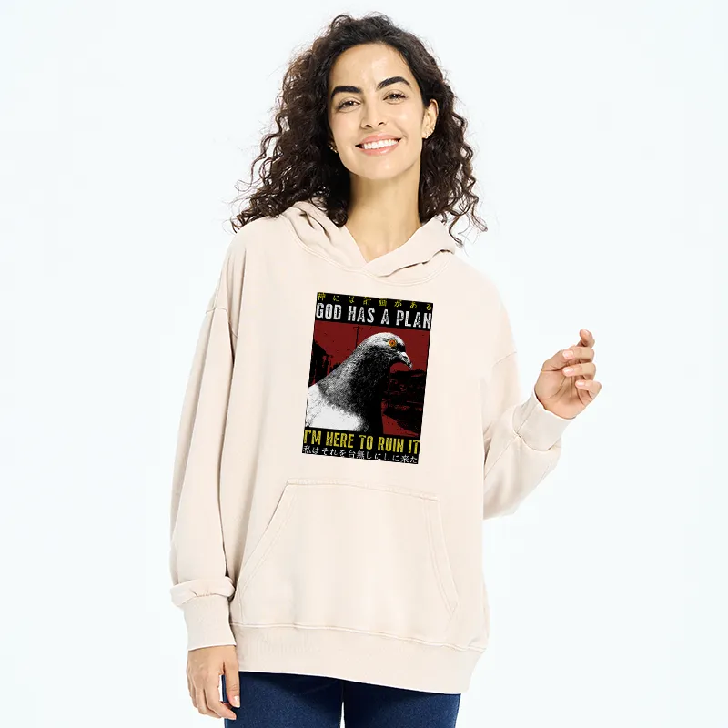 Tokyo-Tiger Pigeons That Want To Break The Plan Washed Hoodie