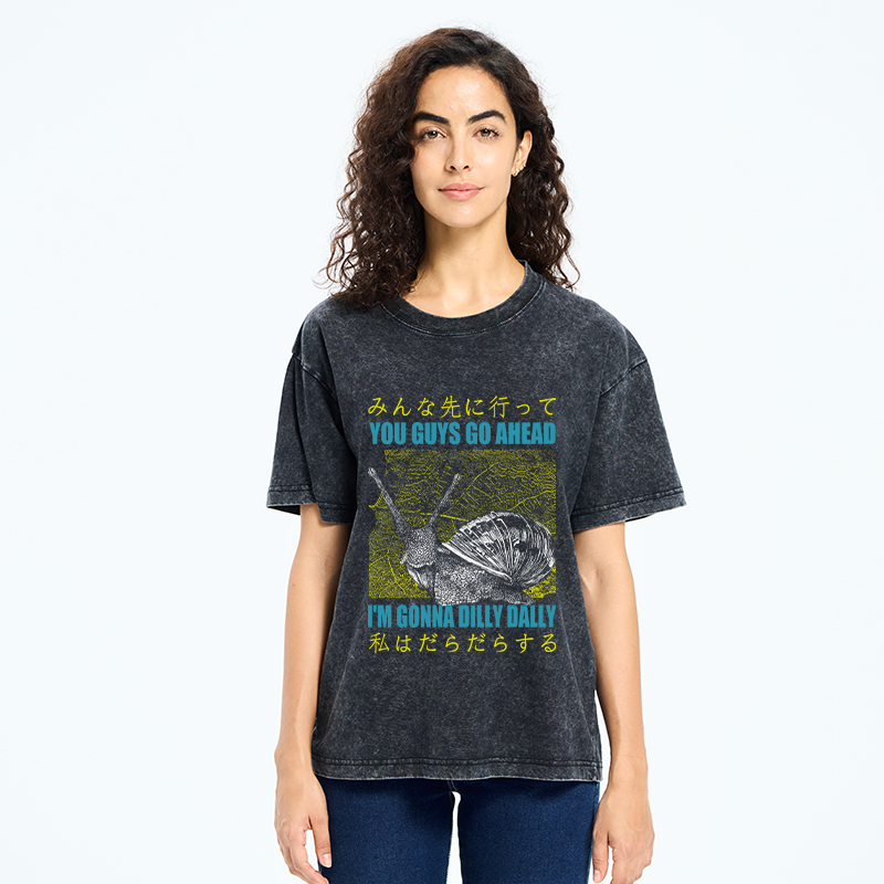 Tokyo-Tiger Slow Snail Japanese Washed T-Shirt