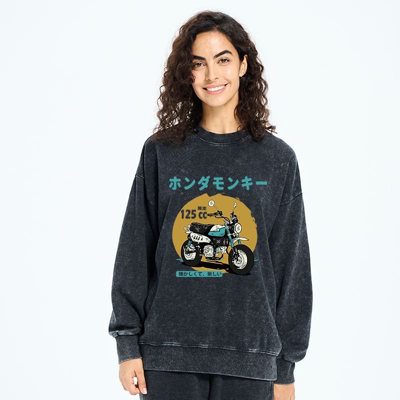 Tokyo-Tiger Honda Motorcycle Japanese Washed Sweatshirt