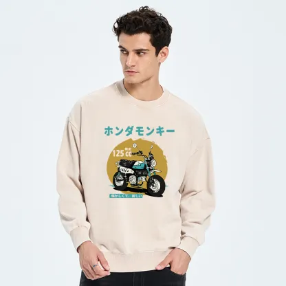 Tokyo-Tiger Honda Motorcycle Japanese Washed Sweatshirt