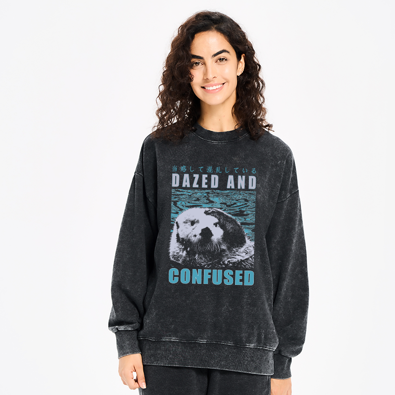 Tokyo-Tiger Question The Otter Japanese Washed Sweatshirt