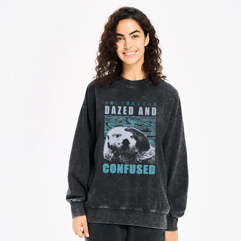 Tokyo-Tiger Question The Otter Japanese Washed Sweatshirt