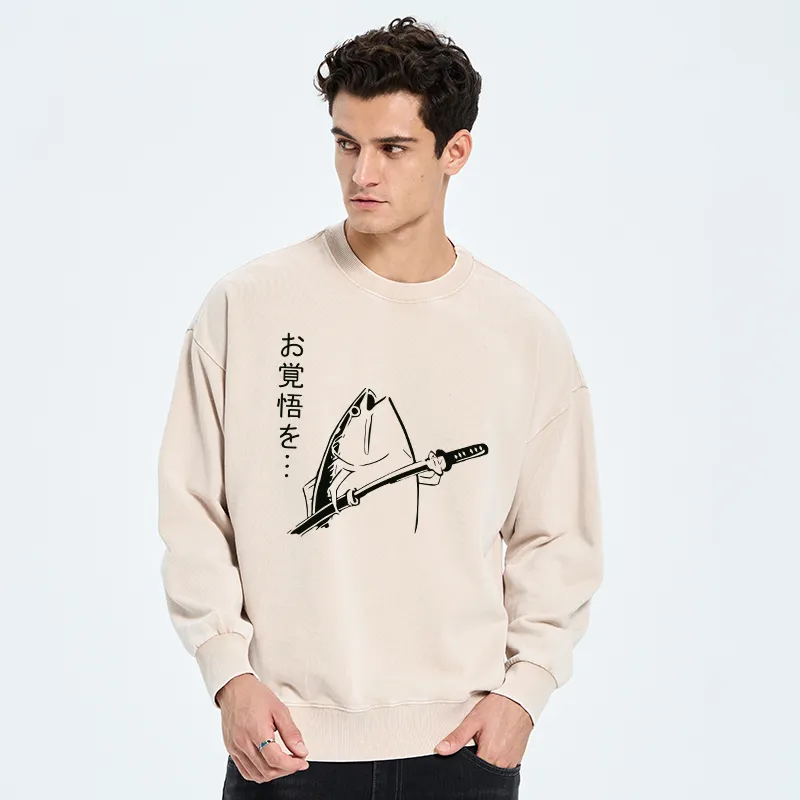 Tokyo-Tiger The Fish With The Knife Japanese Washed Sweatshirt