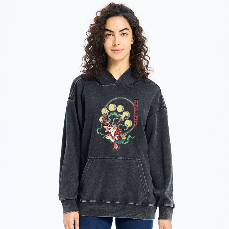 Tokyo-Tiger Frog Monster Japanese Washed Hoodie