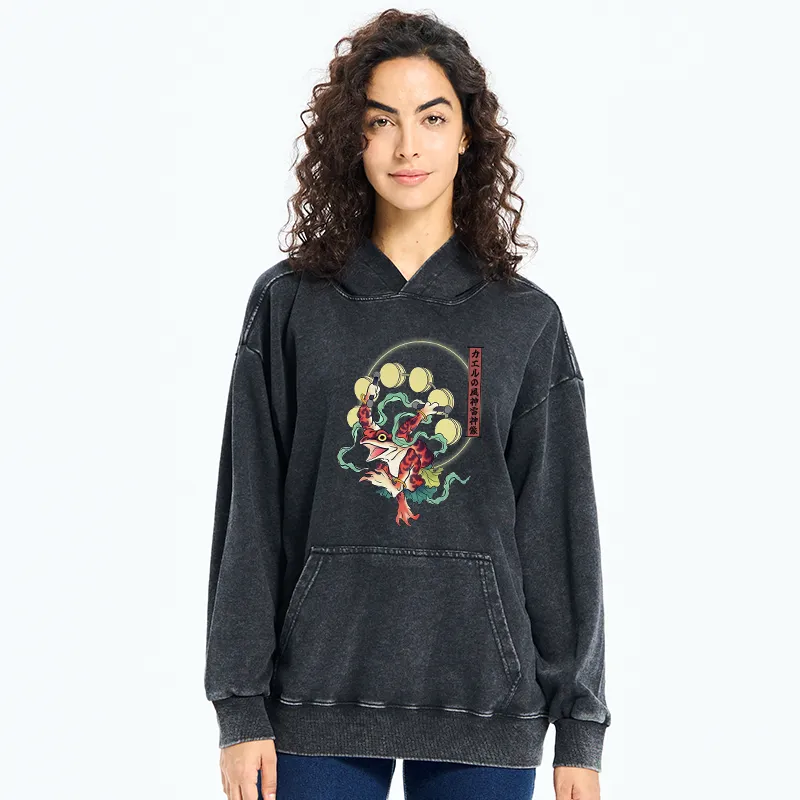 Tokyo-Tiger Frog Monster Japanese Washed Hoodie