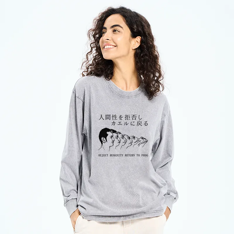 Tokyo-Tiger Return To Frog Washed Long Sleeve T-Shirt