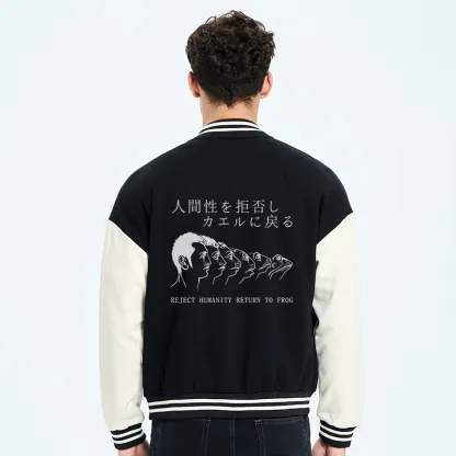 Tokyo-Tiger Return To Frog Embroidery Varsity Jacket