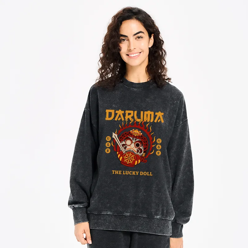 Tokyo-Tiger The Lucky Doll Washed Sweatshirt