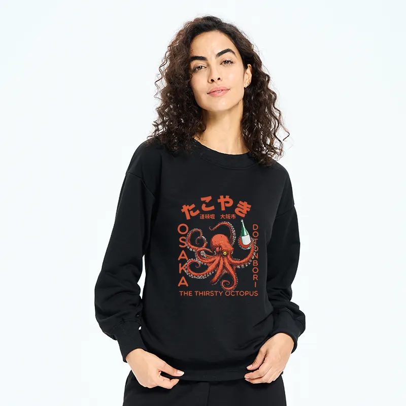 Tokyo-Tiger Octopus Drinks Soju Sweatshirt