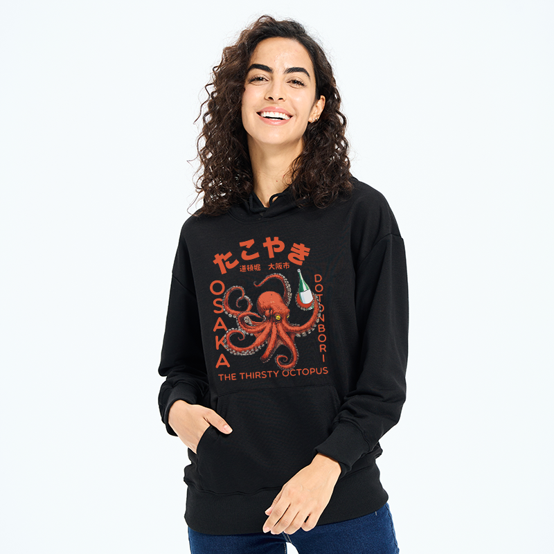 Tokyo-Tiger Octopus Drinks Soju Classic Hoodie