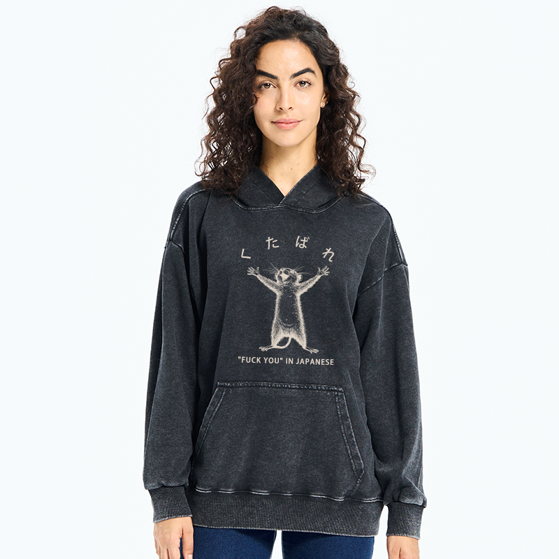 Tokyo-Tiger Happy Mouse Japanese Washed Hoodie