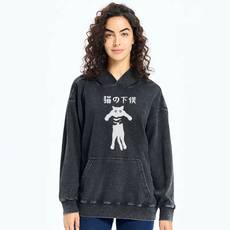 Tokyo-Tiger Cat Servant Japanese Washed Hoodie