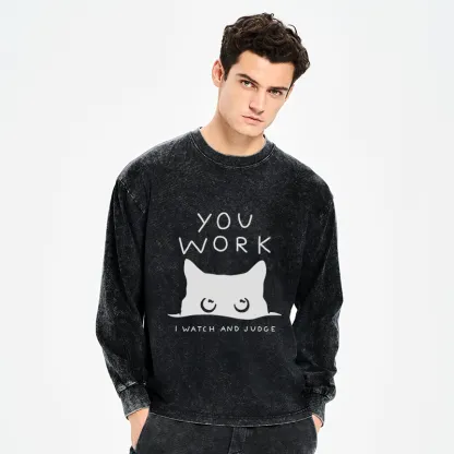 Tokyo-Tiger A Cat That Spies Washed Long Sleeve T-Shirt