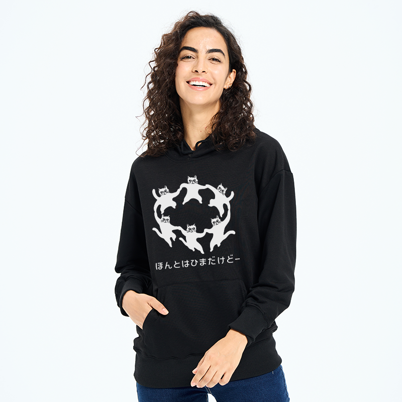 Tokyo-Tiger Leisure Cats Japanese Classic Hoodie