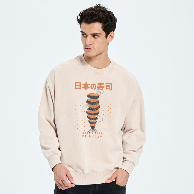 Tokyo-Tiger Today's Menu Washed Sweatshirt