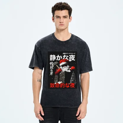 Tokyo-Tiger Not So Silent Night Washed T-Shirt