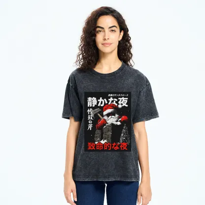 Tokyo-Tiger Not So Silent Night Washed T-Shirt