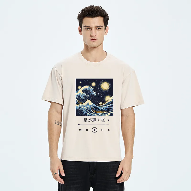 Tokyo-Tiger A Starry Night Washed T-Shirt