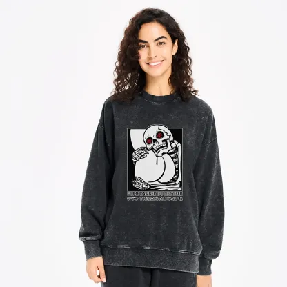 Tokyo-Tiger I'll Be Danned If I Die Sober Washed Sweatshirt
