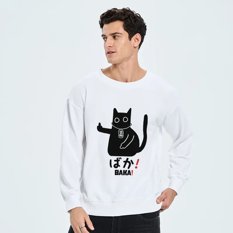 Tokyo-Tiger Japanese Baka Cat Circle Sweatshirt
