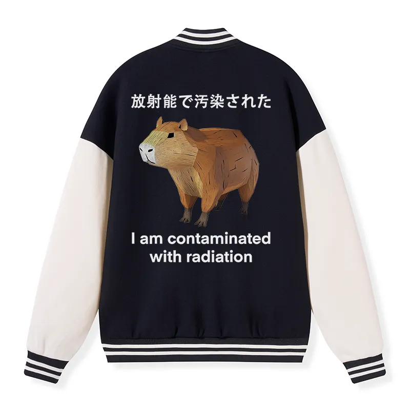 Tokyo-Tiger Capybara Contaminated By Radiation Embroidery Varsity Jack