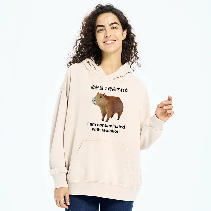 Tokyo-Tiger Capybara Contaminated By Radiation Washed Hoodie