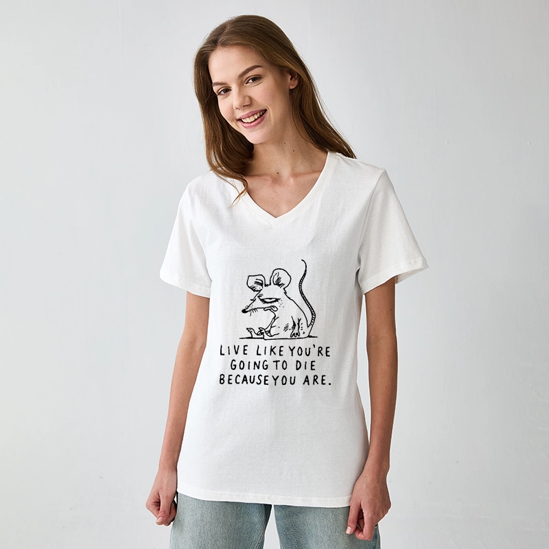Tokyo-Tiger Funny Meme Sarcastic Rat Life Truth V-Neck Classic T-Shirt