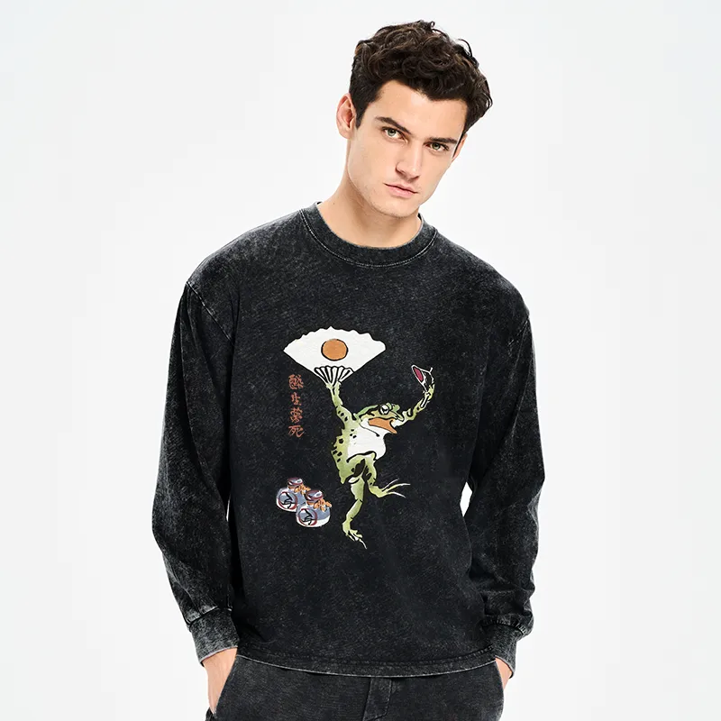 Tokyo-Tiger Dancing Frog Japanese Sweatshirt