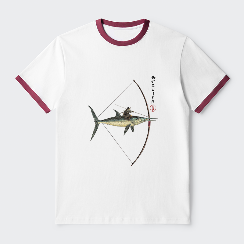 Tokyo-Tiger I Am Speed Contrast Trim T-Shirt