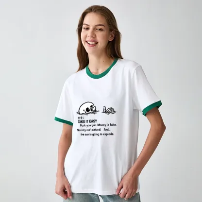 Tokyo-Tiger Skeleton Ridicule Trim T-Shirt