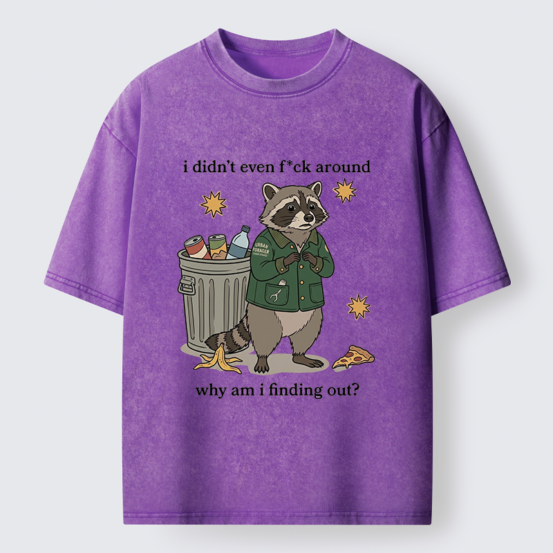 Tokyo-Tiger Funny Confused Raccoon Meme Washed T-Shirt