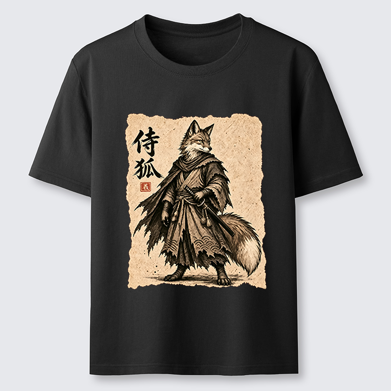 Tokyo-Tiger Vintage Samurai Fox Art Classic T-Shirt