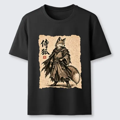 Tokyo-Tiger Vintage Samurai Fox Art Classic T-Shirt