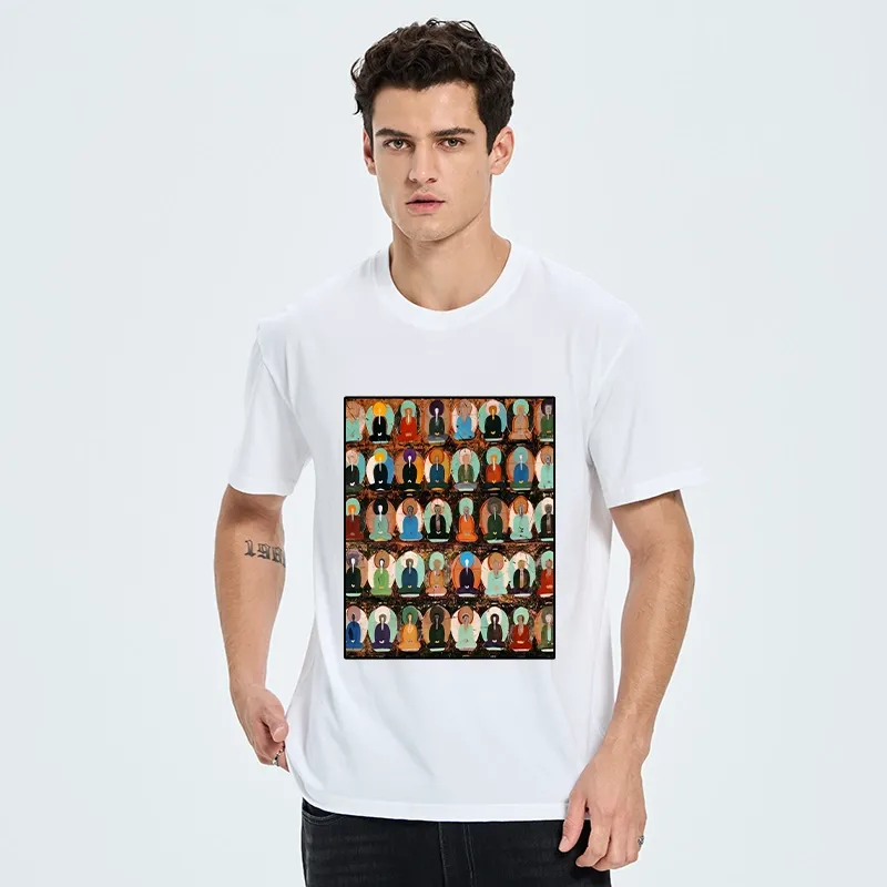 Tokyo-Tiger Peaceful Buddha Wall In Bright Colors Classic T-Shirt