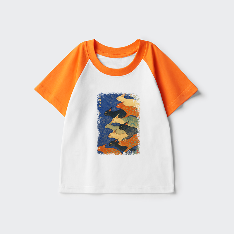 Tokyo-Tiger Claw-some Ninja Kids Raglan T-shirt